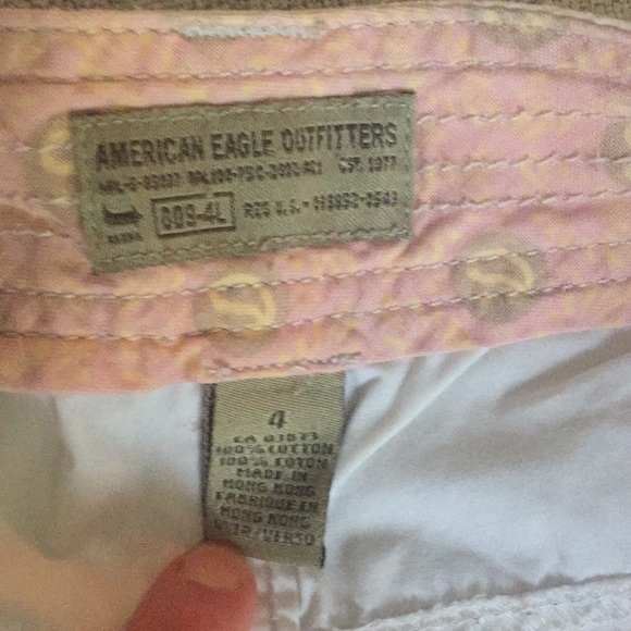 Cargo style cropped white cotton pants - Picture 3 of 5